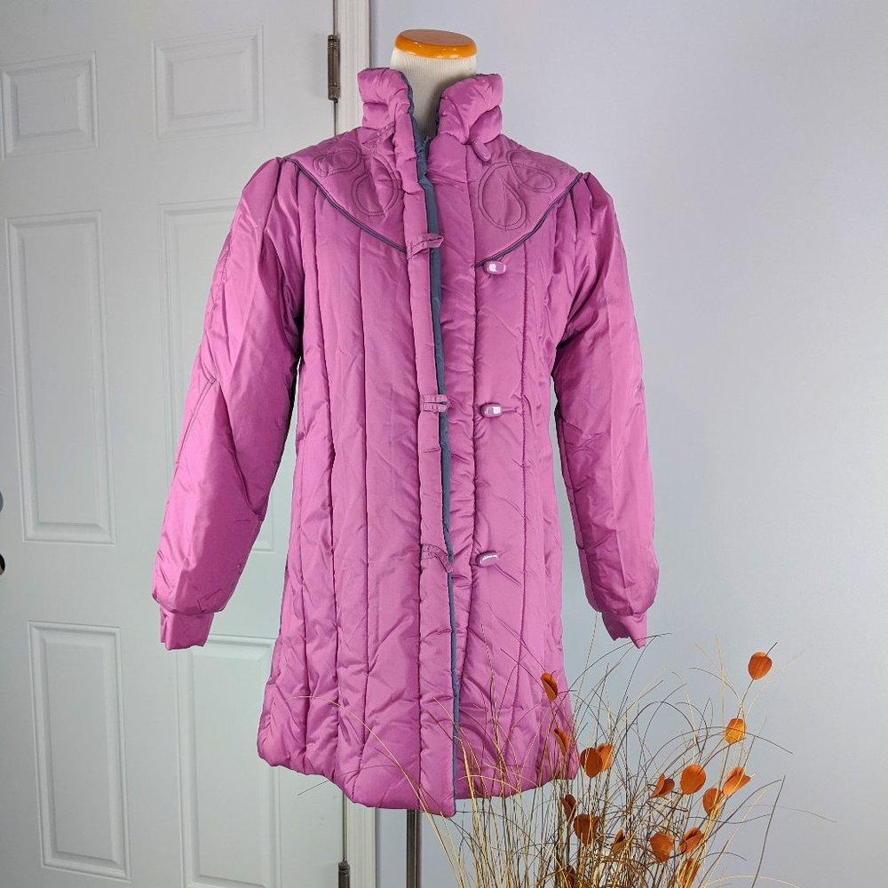 🆕 Chill Chasers Puffy Winter Vintage Jacket Pink Sz S